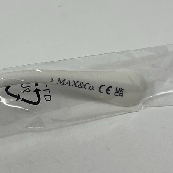 MAX &Co Sunglasses Womens White Bordeaux Square MO0081 21S 50/20/135 NEW - Picture 7 of 8